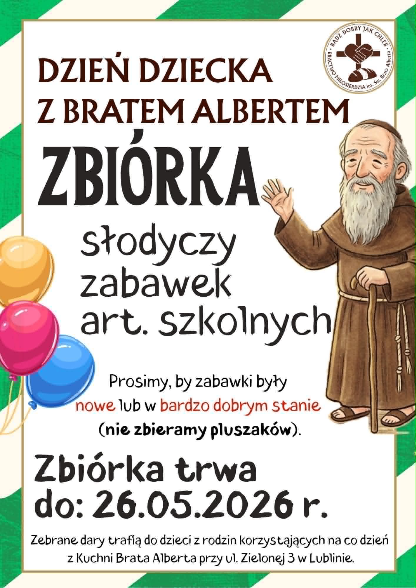 Plakat zbiórka darów