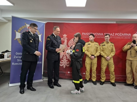 Sukces naszej uczennicy na szczeblu powiatowym Turnieju Wiedzy Pożarniczej